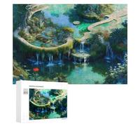 300 PCS Jigsaws Adults Puzzles Gifts Enchanted Labyrinth A Fantasy Landscape Jigsaw Puzzle Relax Games Staycation Kill Time Birthday Present, Gifts, 300 PCS