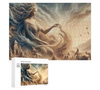 300 PCS Jigsaws Adults Puzzles Gifts Fantasy Goddess in Desert Jigsaw Puzzle Relax Games Staycation Kill Time Birthday Present, Gifts, 300 PCS