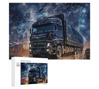 300 PCS Jigsaws Adults Puzzles Gifts Galactic Delivery Futuristic Truck in Space Jigsaw Puzzle Relax Games Staycation Kill Time Birthday Present, Gifts, 300 PCS