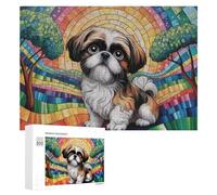 300 PCS Jigsaws Adults Puzzles Gifts Rainbow Garden with Cute Dog Jigsaw Puzzle Relax Games Staycation Kill Time Birthday Present, Gifts, 300 PCS