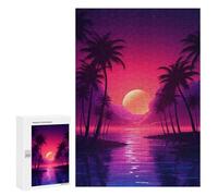 300 PCS Jigsaws Adults Puzzles Gifts Surreal Synthwave Oasis Jigsaw for Adults Relax Games Home Decoration Birthday Present, Gifts, 300 PCS