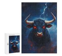 300 PCS Jigsaws Adults Puzzles Gifts Thunderous Bull Jigsaw for Adults Relax Games Home Decoration Birthday Present, Gifts, 300 PCS