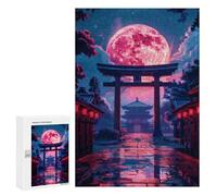 300 PCS Jigsaws Adults Puzzles Gifts Torii Gate Moonlit Jigsaw for Adults Relax Games Home Decoration Birthday Present, Gifts, 300 PCS