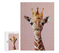 300 PCS Jigsaws Adults Puzzles Giraffe Pastel Crown Jigsaw for Adults Hands-on Game Precision Cutting Parent-child Interaction 300 PCS
