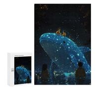300 PCS Jigsaws Adults Puzzles Glowing Whale Night Jigsaws for Adults Toy Wall Decor Home Decoration for Is Ideal As A Gift 300 PCS