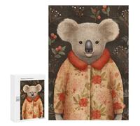 300 PCS Jigsaws Adults Puzzles Koala Bear Xmas Suit Jigsaw for Adults Hands-on Game Precision Cutting Parent-child Interaction 300 PCS
