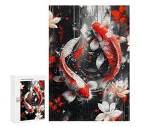 300 PCS Jigsaws Adults Puzzles Koi Fish Watercolor Balance Jigsaw for Adults Toy Wall Decor Perfect Decoration for Is Ideal As A Gift 300 PCS