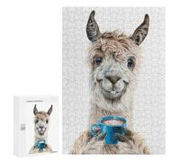 300 PCS Jigsaws Adults Puzzles Llama Latte Teenagers Puzzles Anti-Stress Toys Wall Decoration Unique Gifts for Birthday And Christmas 300 PCS