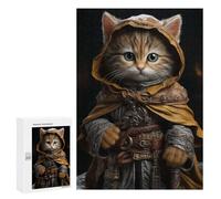 300 PCS Jigsaws Adults Puzzles Medieval Cat Jigsaw for Adults Toy Wall Decor Perfect Decoration for Is Ideal As A Gift 300 PCS