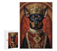 300 PCS Jigsaws Adults Puzzles Miniature Pinscher King Jigsaws for Adults Relaxing Games Difficult Challenge Difficult And Challenge 300 PCS