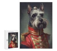 300 PCS Jigsaws Adults Puzzles Miniature Schnauzer Dog Adult Puzzles Relaxing Games Precision Cutting Unique Gifts for Birthday And Christmas 300 PCS