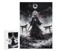 300 PCS Jigsaws Adults Puzzles Monochrome Anime Character with Torii Gates Teenagers Puzzles Anti-Stress Toys Wall Decoration Unique Gifts for Birthday And Christmas 300 PCS