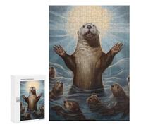 300 PCS Jigsaws Adults Puzzles Moses Otter Jigsaws for Adults Hands-on Game Wall Decoration Birthday And Unique Gifts 300 PCS