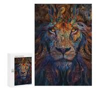 300 PCS Jigsaws Adults Puzzles Mystical Abstract Lion Jigsaw for Adults Relax Games Birthday Present Birthday And Unique Gifts 300 PCS