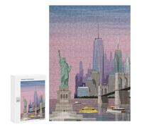 300 PCS Jigsaws Adults Puzzles NYC Travel Print Jigsaws for Adults Toy Wall Decor Home Decoration for Is Ideal As A Gift 300 PCS