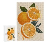 300 PCS Jigsaws Adults Puzzles Orange Fruit Illustration Jigsaw for Adults Hands-on Game Precision Cutting Parent-child Interaction 300 PCS
