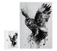 300 PCS Jigsaws Adults Puzzles Owl Black And White Jigsaw for Adults Toy Wall Decor Perfect Decoration for Is Ideal As A Gift 300 PCS