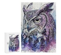 300 PCS Jigsaws Adults Puzzles Owl Paint Jigsaw for Adults Hands-on Game Precision Cutting Parent-child Interaction 300 PCS