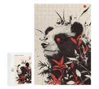 300 PCS Jigsaws Adults Puzzles Panda Bear Red Eyes Jigsaw for Adults Hands-on Game Precision Cutting Parent-child Interaction 300 PCS