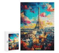 300 PCS Jigsaws Adults Puzzles Paris Overview Art Jigsaws for Adults Hands-on Game Wall Decoration Birthday And Unique Gifts 300 PCS