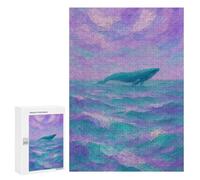 300 PCS Jigsaws Adults Puzzles Pastel Whale Dream - Soft Ocean Fantasy Art Jigsaws for Adults Toy Wall Decor Home Decoration for Is Ideal As A Gift 300 PCS