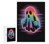 300 PCS Jigsaws Adults Puzzles Rainbow Ghost with Neon Aura Jigsaw Puzzle Family Game Analysis And Logic Parent-child Interaction 300 PCS