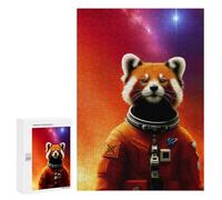 300 PCS Jigsaws Adults Puzzles Red Panda Astronaut in Space Jigsaws for Adults Family Games Presents for Women for Is Ideal As A Gift 300 PCS