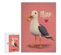 300 PCS Jigsaws Adults Puzzles Seagull with Cookie And Mine Text Teenagers Puzzles Anti-Stress Toys Wall Decoration Unique Gifts for Birthday And Christmas 300 PCS