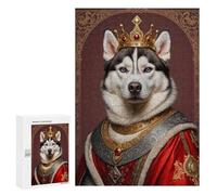 300 PCS Jigsaws Adults Puzzles Siberian Husky King Adult Puzzles Relaxing Games Precision Cutting Unique Gifts for Birthday And Christmas 300 PCS
