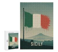 300 PCS Jigsaws Adults Puzzles Sicily Italian Flag Jigsaw Puzzle Family Game Analysis And Logic Parent-child Interaction 300 PCS