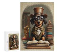 300 PCS Jigsaws Adults Puzzles Smart Dachshund Dog School Jigsaw for Adults Hands-on Game Precision Cutting Parent-child Interaction 300 PCS