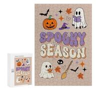 300 PCS Jigsaws Adults Puzzles Spooky Season Book Ghost Adult Puzzles Relaxing Games Precision Cutting Unique Gifts for Birthday And Christmas 300 PCS