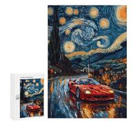 300 PCS Jigsaws Adults Puzzles Starry Night And F40 Jigsaw for Adults Relax Games Birthday Present Birthday And Unique Gifts 300 PCS