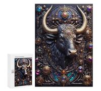 300 PCS Jigsaws Adults Puzzles Steampunk Mighty Bull Adult Puzzles Relaxing Games Precision Cutting Unique Gifts for Birthday And Christmas 300 PCS