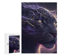 300 PCS Jigsaws Adults Puzzles Thunderous Leopard Power Jigsaws for Adults Relaxing Games Difficult Challenge Difficult And Challenge 300 PCS