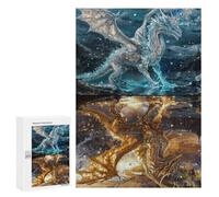 300 PCS Jigsaws Adults Puzzles Upside Down Dragons Jigsaw for Adults Toy Wall Decor Perfect Decoration for Is Ideal As A Gift 300 PCS