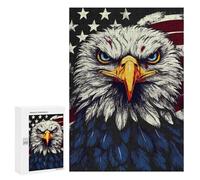 300 PCS Jigsaws Adults Puzzles USA Flag Bald Eagle Jigsaw Puzzle Family Game Analysis And Logic Parent-child Interaction 300 PCS