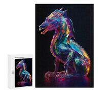 300 PCS Jigsaws Adults Puzzles Vibrant Crystal Dragon Adult Puzzles Relaxing Games Precision Cutting Unique Gifts for Birthday And Christmas 300 PCS
