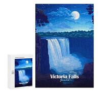 300 PCS Jigsaws Adults Puzzles Victoria Falls Night Jigsaws for Adults Relaxing Games Difficult Challenge Difficult And Challenge 300 PCS