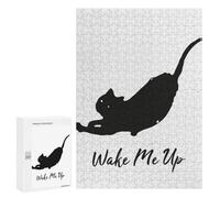 300 PCS Jigsaws Adults Puzzles Wake My Cat Up Ilustration Jigsaw for Adults Toy Wall Decor Perfect Decoration for Is Ideal As A Gift 300 PCS
