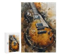300 PCS Jigsaws Adults Puzzles Watercolor Rock Guitar Jigsaw Puzzle Family Game Analysis And Logic Parent-child Interaction 300 PCS