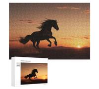 300 PCS Jigsaws Adults Puzzles Wild Horse Running Desert Jigsaws for Adults Hands-on Game Wall Decoration Birthday And Unique Gifts 300 PCS