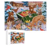 300 PCS Jigsaws Adults Puzzles Winter Wildlife Feast-2 Jigsaws for Adults Relaxing Games Difficult Challenge Difficult And Challenge 300 PCS
