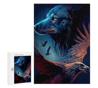 300 PCS Jigsaws Adults Puzzles Wolf And Eagle Jigsaw for Adults Relax Games Birthday Present Birthday And Unique Gifts 300 PCS