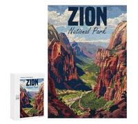 300 PCS Jigsaws Adults Puzzles Zion National Park Jigsaws for Adults Toy Wall Decor Home Decoration for Is Ideal As A Gift 300 PCS