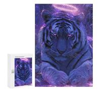 300 PCS Jigsaws Enchanted Tiger Aura Jigsaws for Adults Puzzle Hand Speed Race Help The Brain Exercise Beautiful Design Game 300 PCS