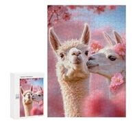 300 PCS Jigsaws for Adults Alpaca Love in Bloom Puzzles for Adults Toy Wall Decor Improve Memory Gifts for Friends And Family 300 PCS