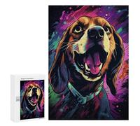 300 PCS Jigsaws for Adults Colorful Beagle Art Print Jigsaw for Teenagers Improve Memory Every Piece Is Unique - Toys Educational Games 300 PCS
