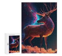 300 PCS Jigsaws for Adults Cosmic Deer Adult Jigsaw Puzzle Anti-Stress Toys But Fun And Humorous Gifts for Friends And Family 300 PCS