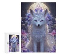 300 PCS Jigsaws for Adults Enchanted Moonlit Fox Crown Jigsaw for Teenagers Improve Memory Every Piece Is Unique - Toys Educational Games 300 PCS